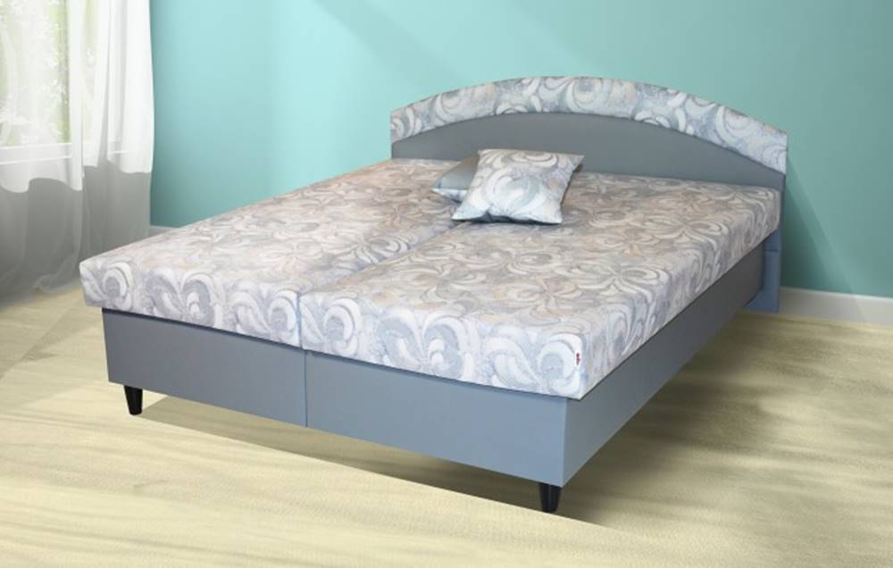 OKAY nábytok Čalúnená posteľ Corveta 180x200, šedá, vrátane matracov a úp