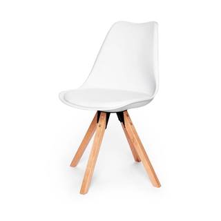 loomi.design Súprava 2 bielych stoličiek s podnožou z bukového dreva Bonami Essentials Gina